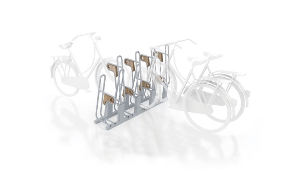 Mobility - H bike rack face-to-face for 8 bicycles